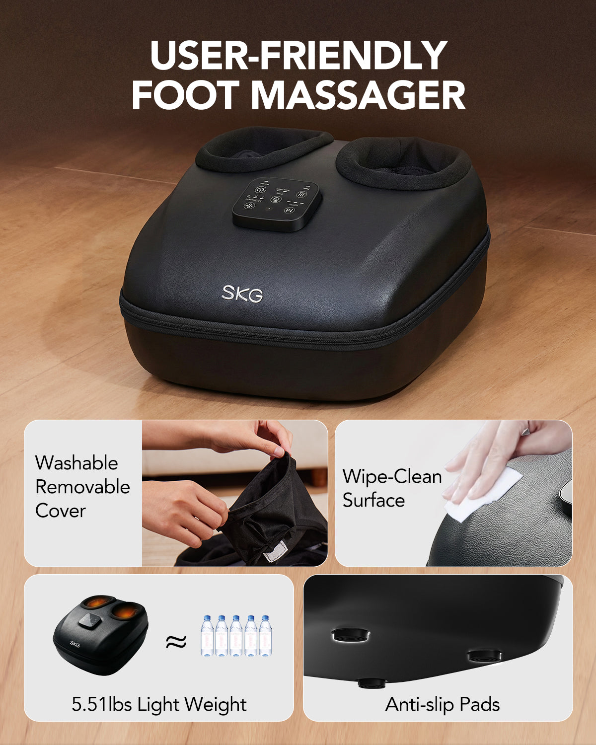 SKG YS100 Foot Massager Black 2.0