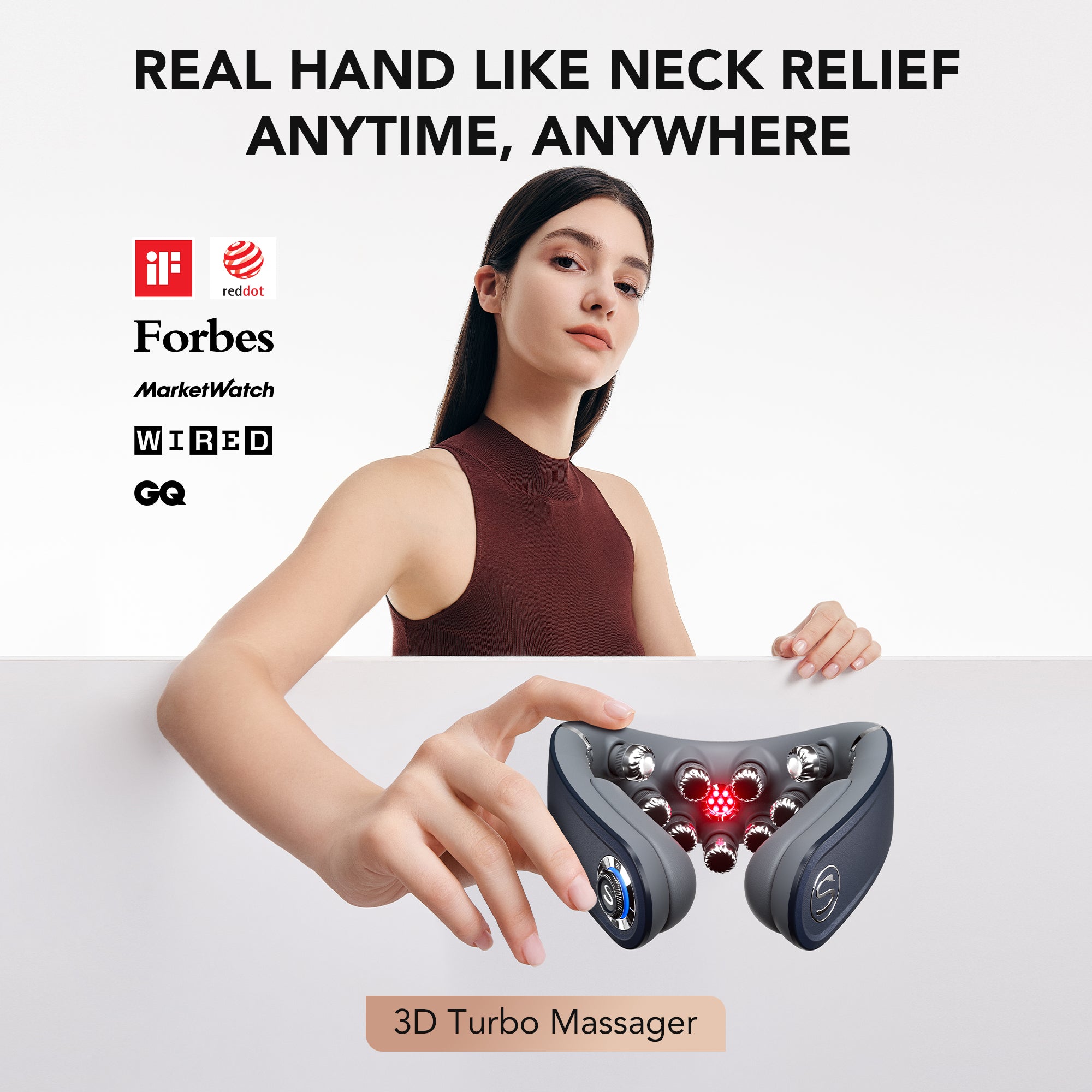 SKG G7 PRO-FOLD Foldable Neck Massager with Gentle Warm Function