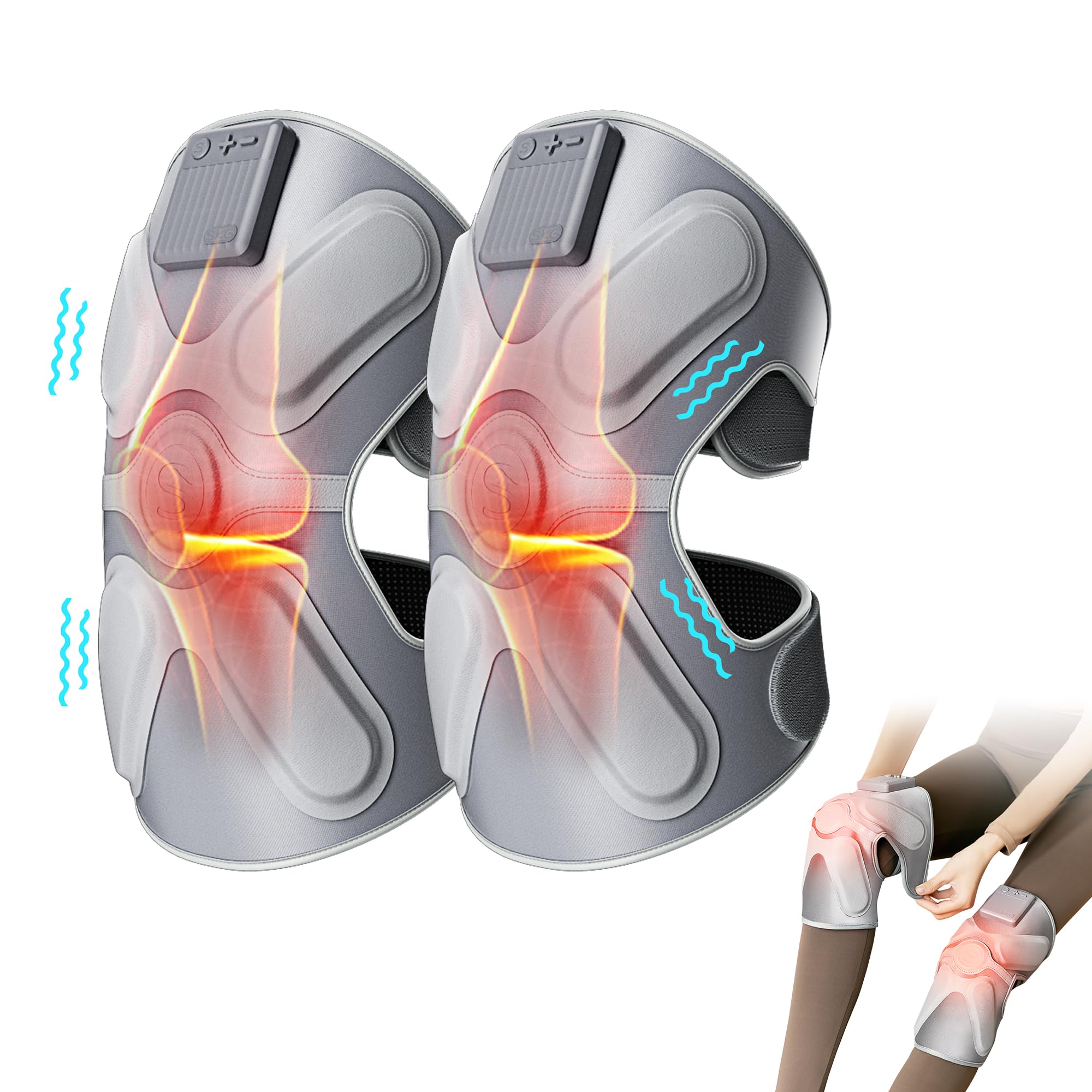 SKG W3 Pro Knee Massager with Heat and Vibration