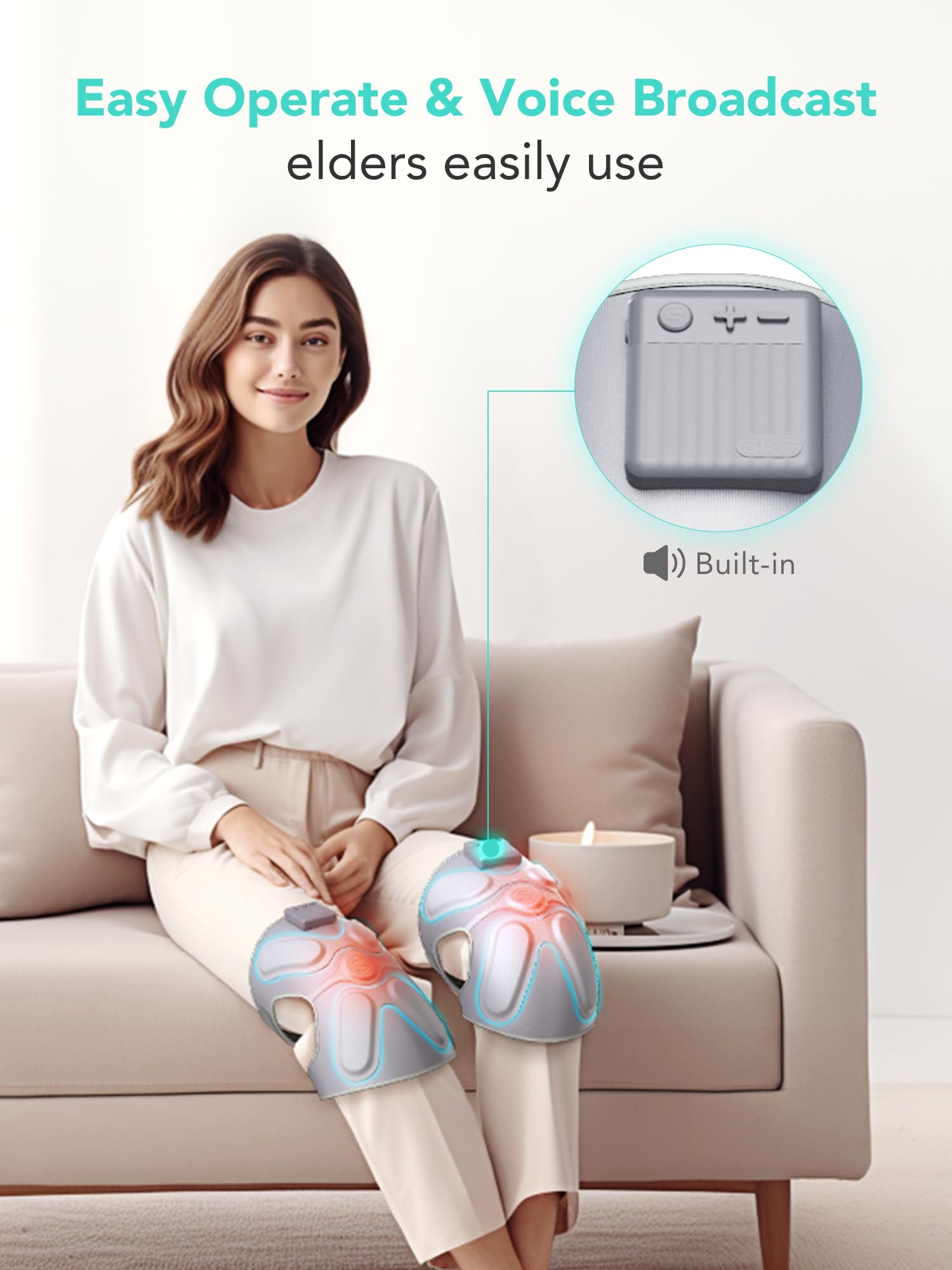 SKG W3 Pro Knee Massager with Heat and Vibration