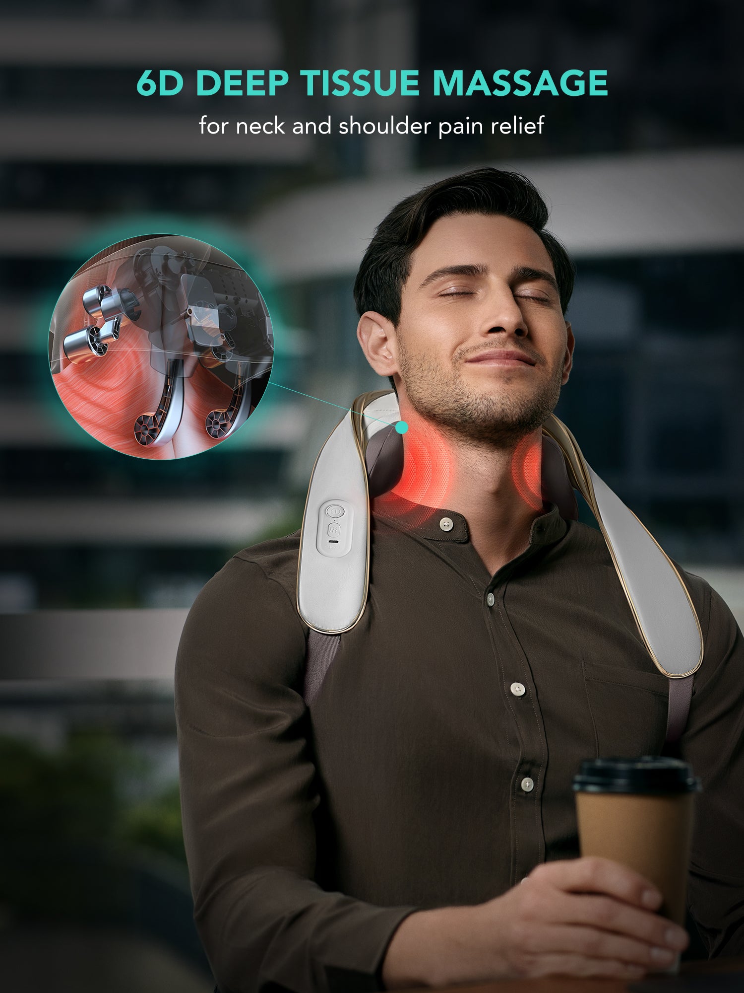 SKG H5 Cordless Shiatsu Neck and Shoulder Massager with Heat