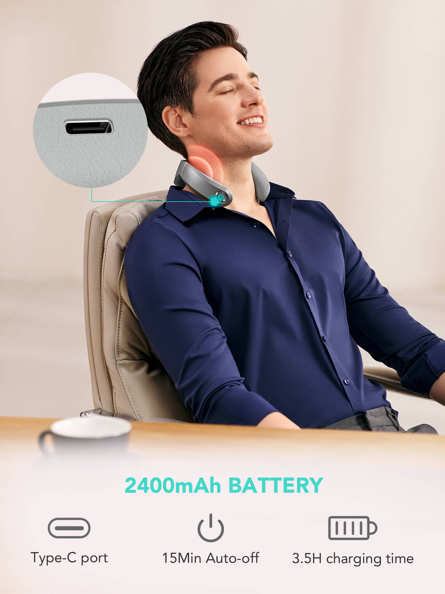 SKG G7 Pro Max 9D Neck and Shoulder Massager with TENS EMS Dual Pulse, Red Light Heat Therapy, APP Control – Wireless Portable Neck Pain Relief Device for Office, Travel & Home