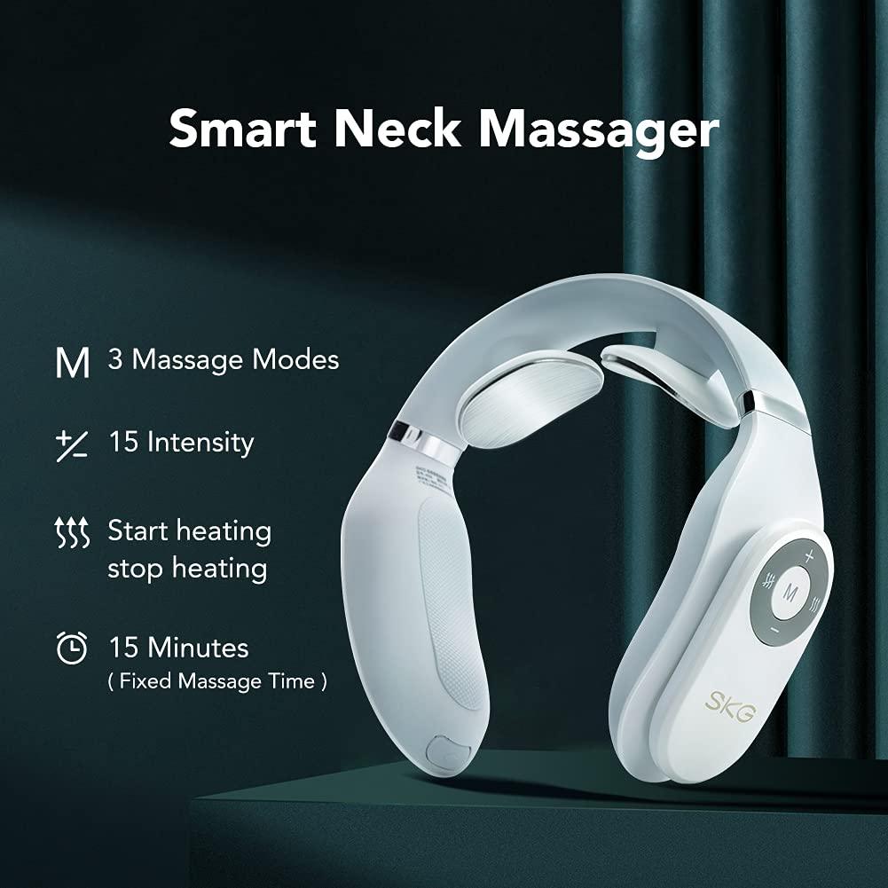  SKG Neck Massager with Heat, Cordless Deep Tissue Vibration  Infrared Massager for Pain Relief, G7 PRO Portable Electric Cervical and 9D  Neck Relaxer Women Men Gift : Health & Household
