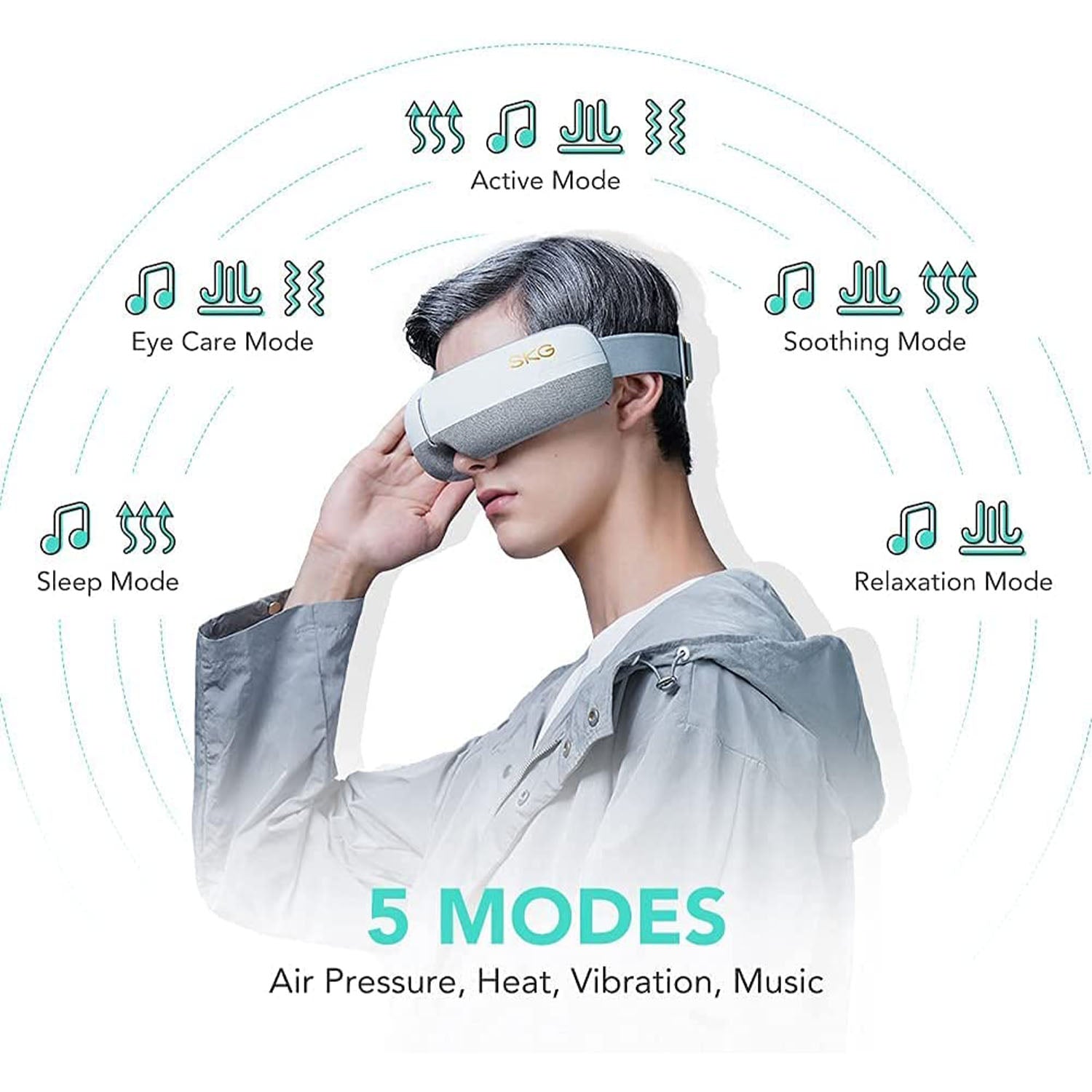 SKG E3 Eye Massager with Heat for Migraines - SKG