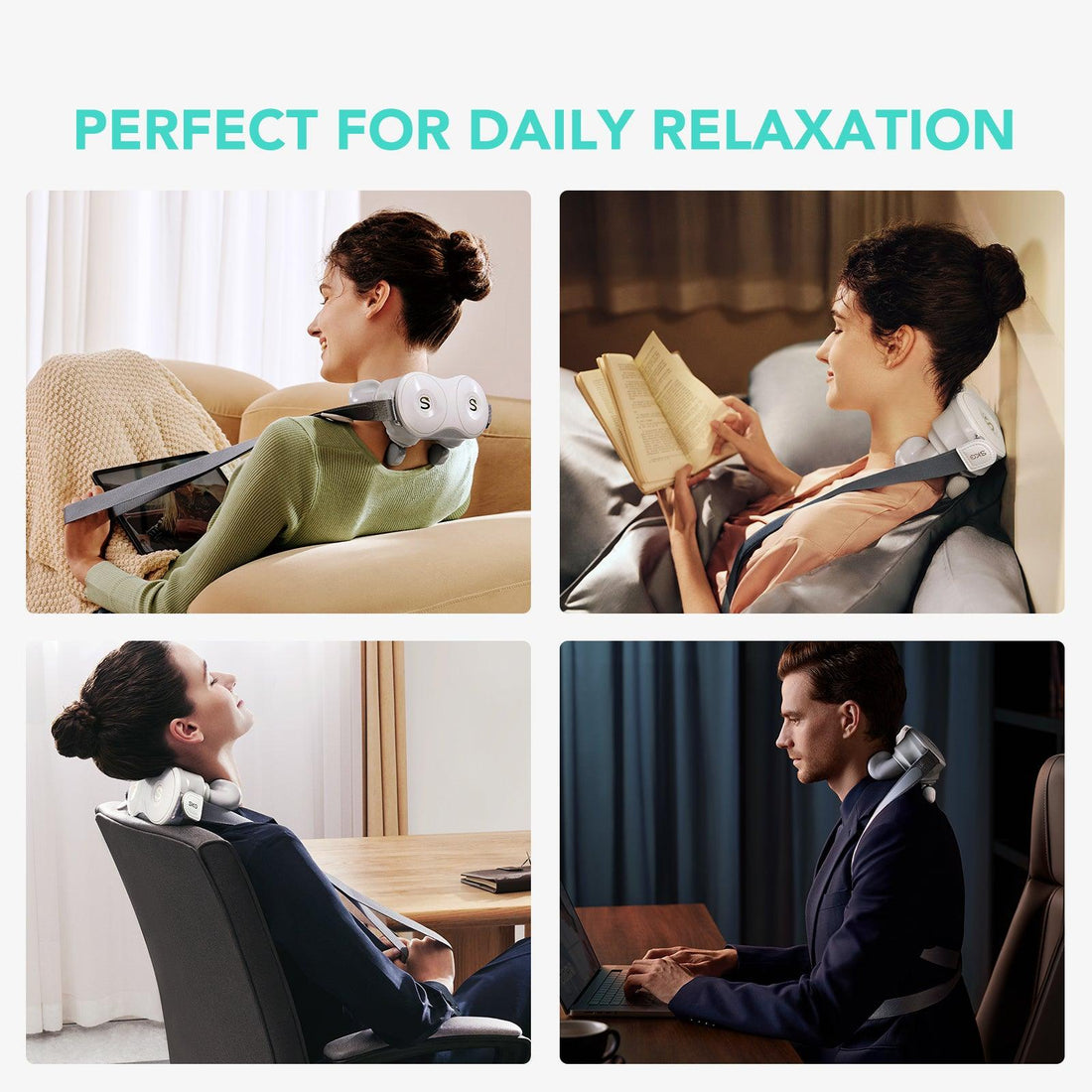 SKG H7 Shiatsu Neck and Shoulder Massager, Neck Massager with Heat for