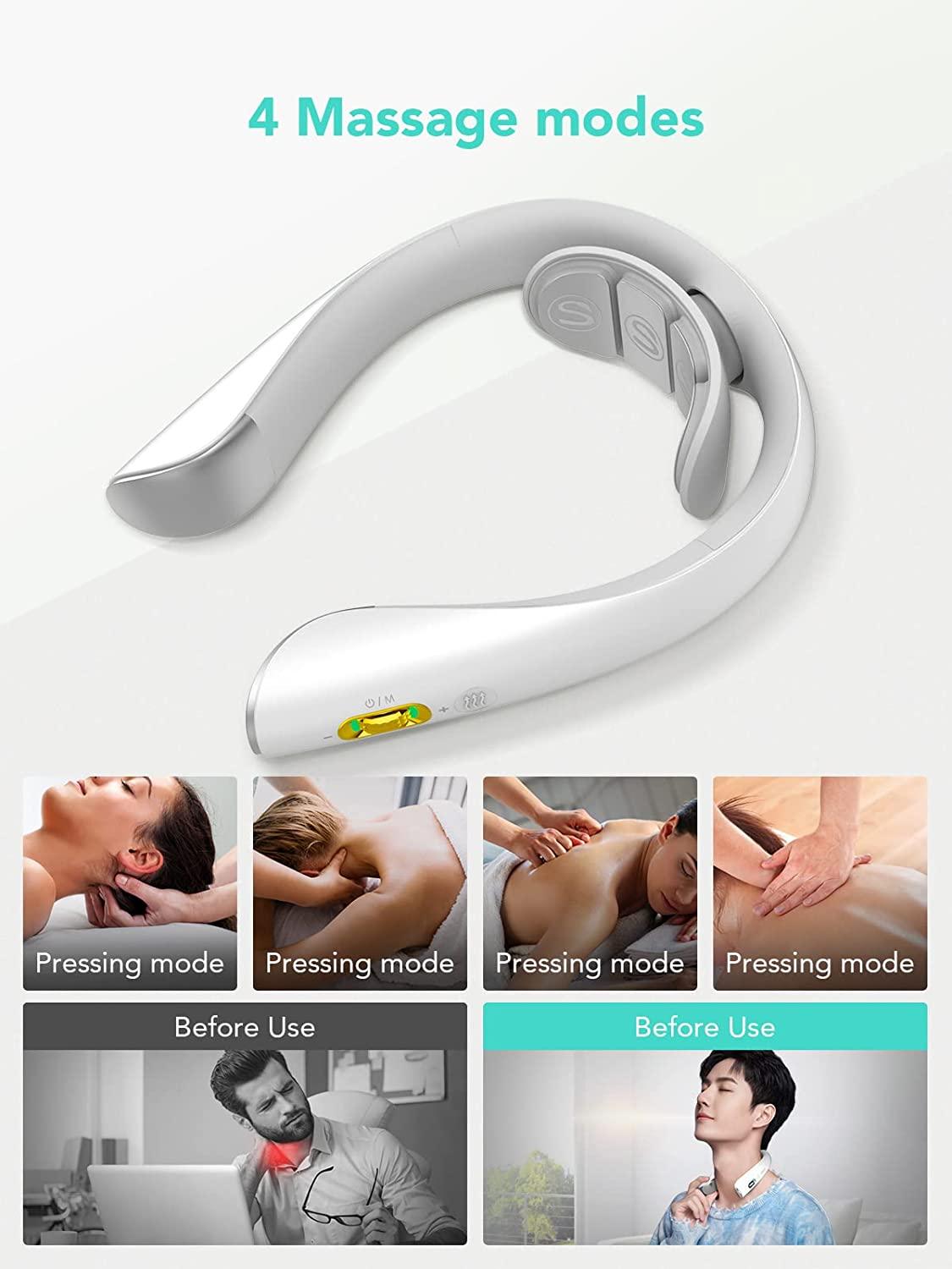 SKG K4356 Tens Intelligent Neck Massager for Pain Relief with Heat