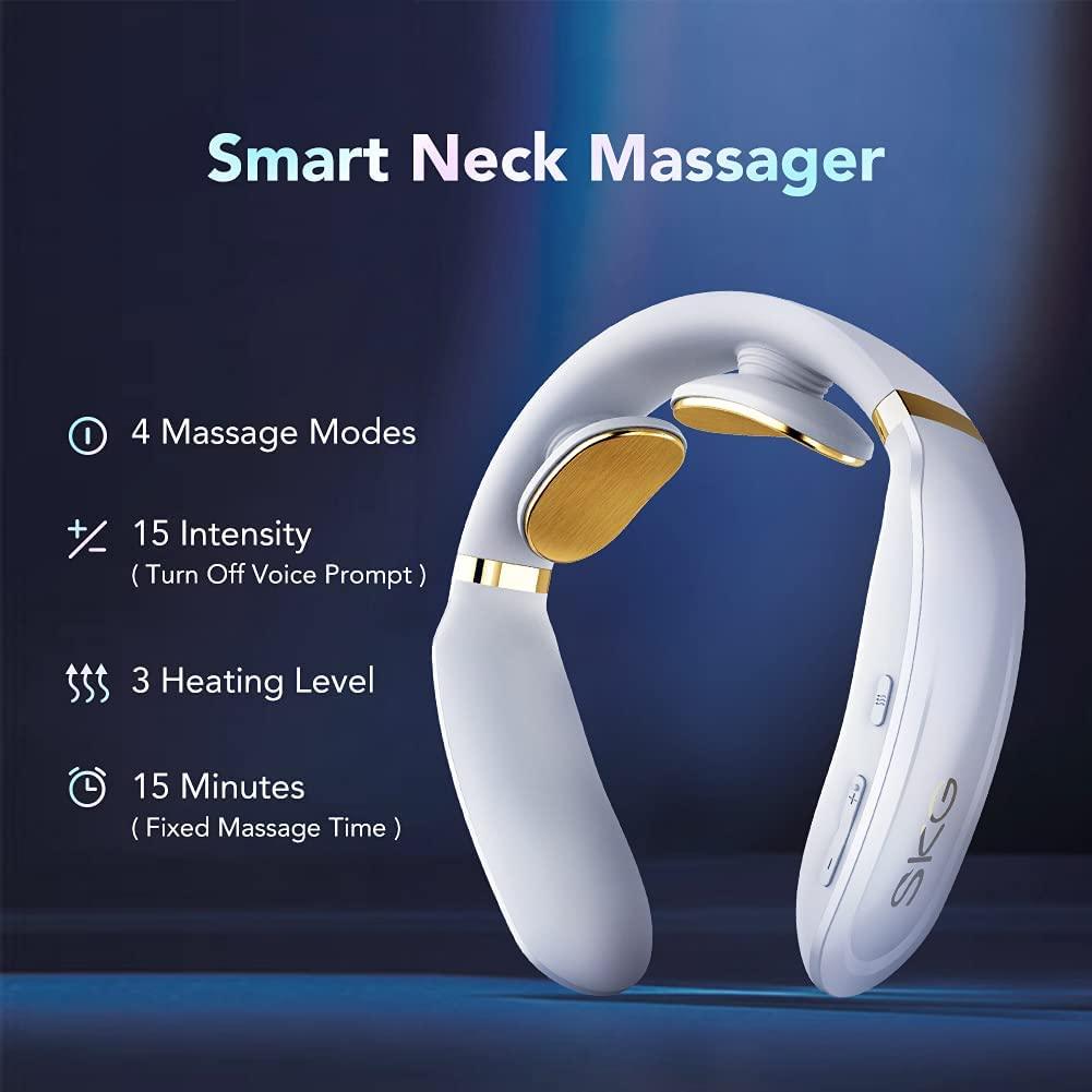 SKG K6 Neck Massager for Neck Pain Relief, Intelligent Cordless Neck R