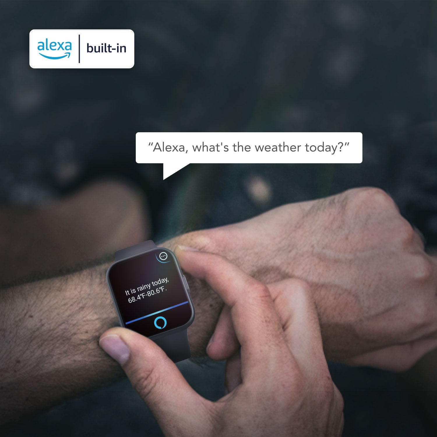 SKG V7 Pro Smart Watch with Alexa Built-in & Bluetooth Call(Answer/Make Call) - SKG