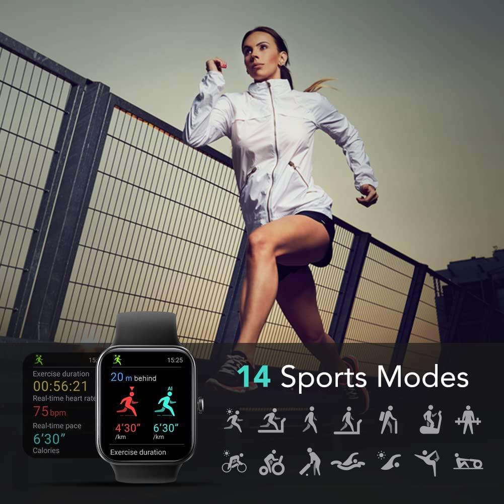SKG Smart Watch Make/Answer Call for Men Women, GPS Fitness Tracker with  100+ Sports, SpoO2 Heart Rate Sleep Stress Monitor, IP68 Waterproof, 1.78  AMOLED Smartwatch for Android iOS iPhones, V9 Pro